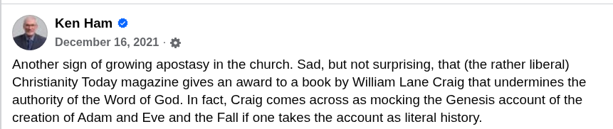 Ken Ham's Post